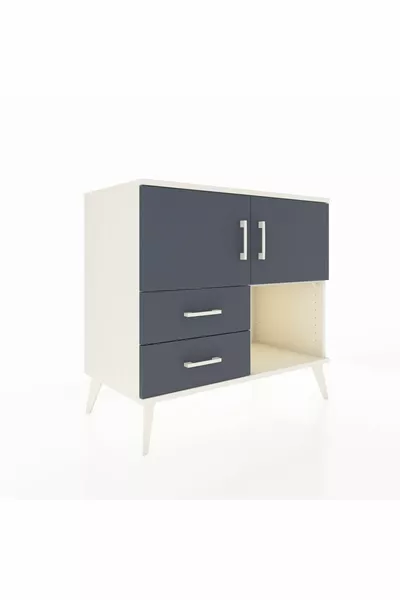 Hyperion Şifonyer 2 Raflı 2 Çekmeceli 2 Kapaklı  Aytaşı-Antrasit