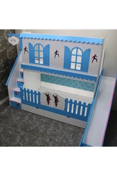 LUX ALAÇATI BUNK BED WITH SLIDE AND SMALL BED