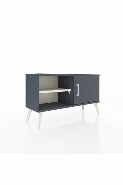 خزانة أرغس بدرجين ورف واحد باب مفرد، أنثراسيت-أنثراسيت/حجر رملي