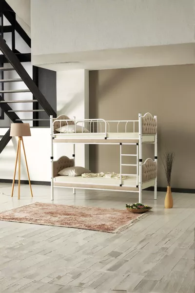 Melis Double Metal Bunk Bed and Bed Frame