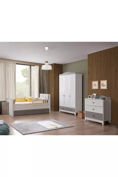 غرفة نوم للأطفال والرضع طوكيو / تشمل سرير ومجموعة نوم مكونة من 7 قطع