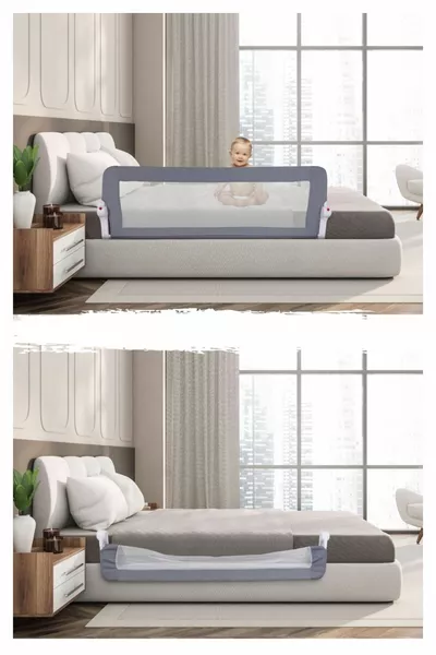 سم. رمادي، حاجز سرير قابل للطي سم. حاجز