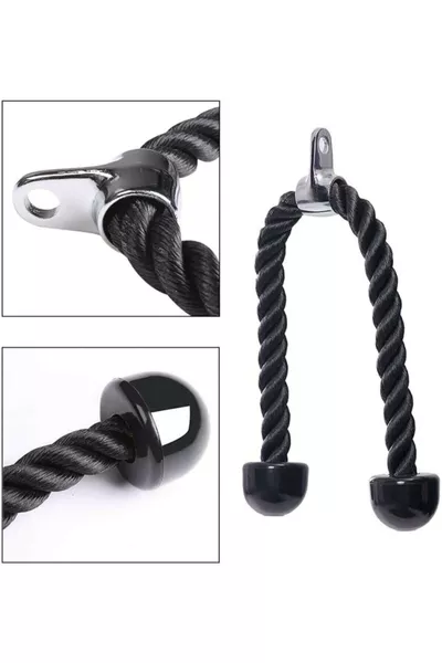 حبل سحب الترايسبس الاحترافي الأسود