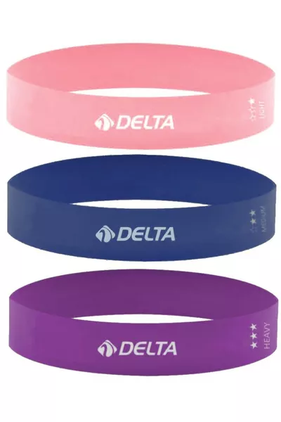 شريط تمارين المقاومة للياقة البدنية والبلاتيس المصنوع من اللاتكس بثلاثة مقاومات للسكوات (نهاية مغلقة)