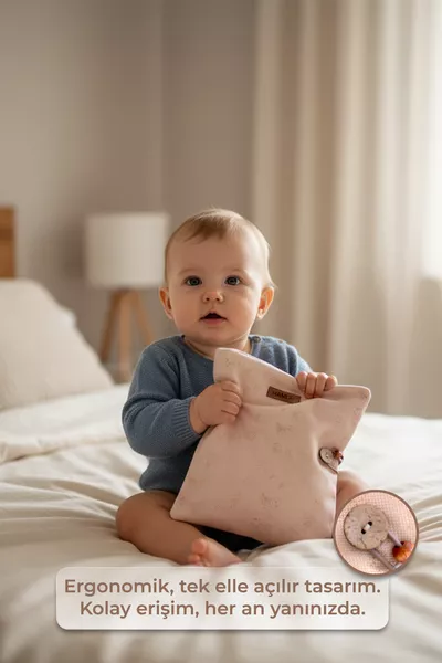 Mutter-Babypflege-Tasche Neugeborenen Wickelunterlage Organizer Tasche Organizer Solid Beige