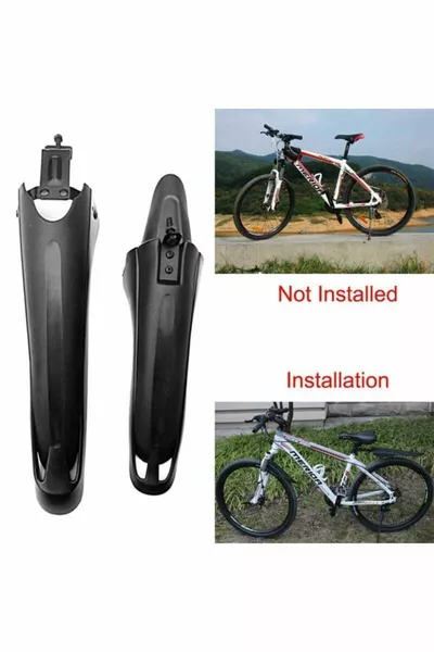 Mountainbike Modderbeschermers Voor- en Achterset Frame Gemonteerd