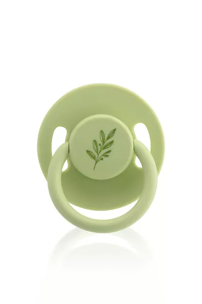 لهاية مطاطية خضراء نقية مستديرة النهاية رقم 1 للأعمار 0-6 أشهر