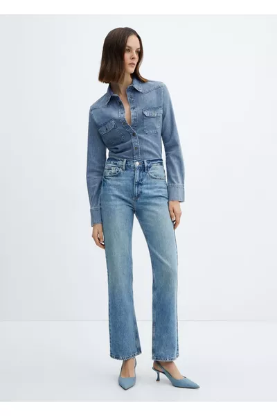 Baumwollhemd mit Brusttasche