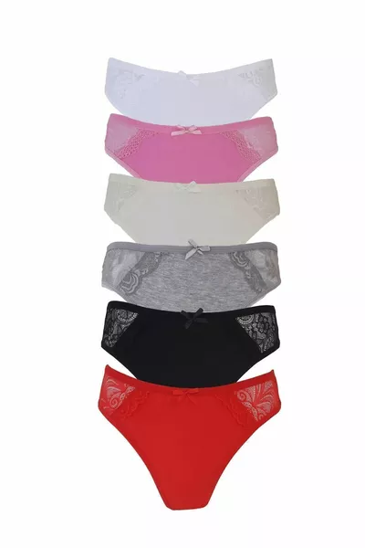 Women's Lace Detail Briefs -Pack
