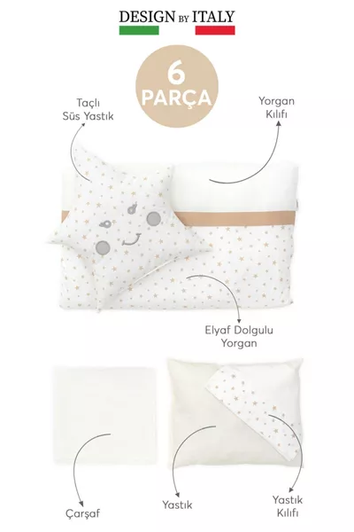 مجموعة نوم للأطفال Life Bonita مكونة من 6 قطع مع سرير الحديقة