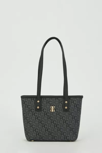 حقيبة كتف نسائية بحروف ترام أنثراسيت 