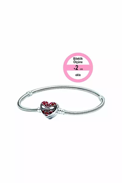 Spiderman clip moments bracelet | silver plated
