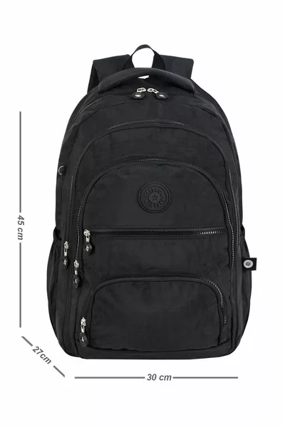 حقيبة ظهر فاخرة من قماش كرينكل للمرحلة الثانوية والمتوسطة، حقيبة مدرسة كرينكل، مع هدية ميدالية على شكل قرد