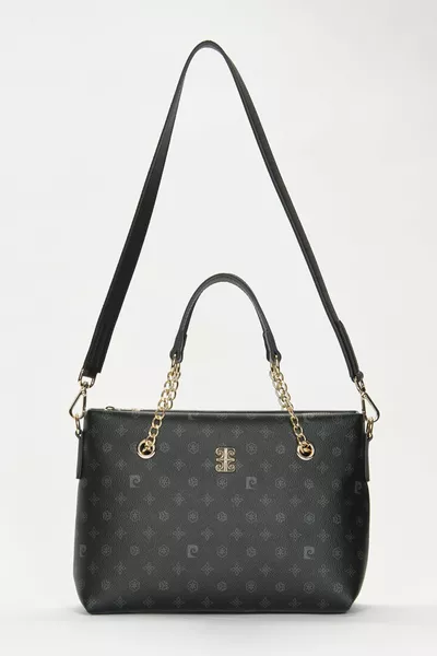 Black Monogram Women's Shoulder Bag 