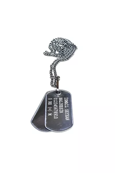 Tessera Militare - Incisione Laser - Army Dog tag