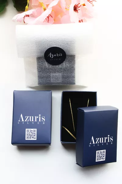 Azuris Adjustable Silver Three-Dimensional M Letter Pendant