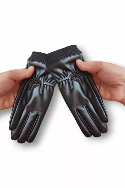 Women's Leather Gloves Stylish Design Flexible Elegant.