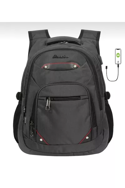 حقيبة ظهر مدرسية متوسطة وثانوية مع قسم للتابلت و مصنوعة من قماش مقاوم للماء