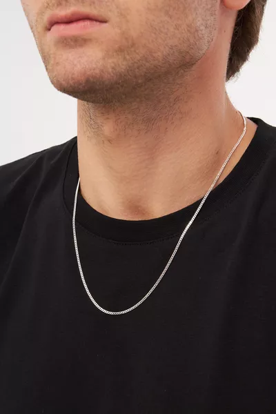 2mm Gourmet Sterling Silver Men's Chain Necklace