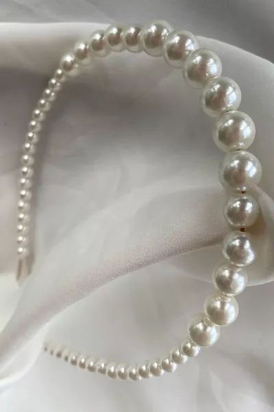 Dames Grote Parel Tiara, Haarband, Accessoire, Haar Tiara voor Volwassenen