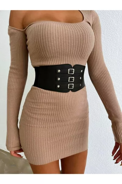 حزام مشد سميك بثلاثة إبزيمات