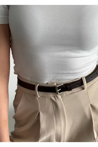 Bitter Coffee Silver Buckle Belt Width 1. cm Length  cm