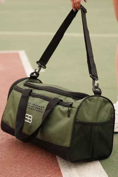 Khaki Shoe Pocket Unisex Medium Sports, Fitness, and Travel Bag