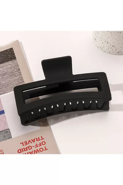 مشبك مستطيل أسود كبير الحجم XXL