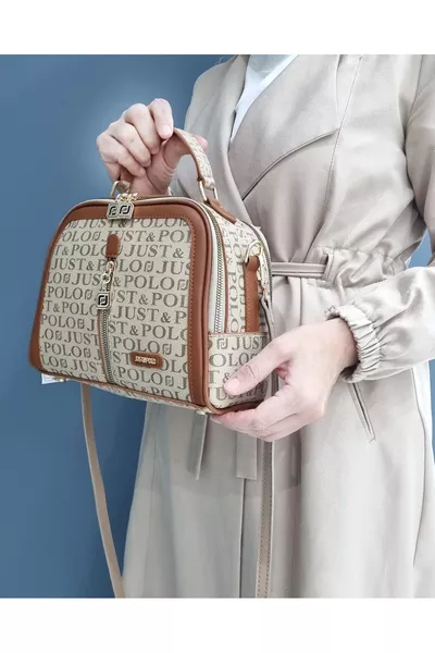 Sac à épaule pour femme en simili cuir avec 4 compartiments