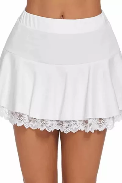 تنورة قصيرة دانتيل، تنورة قصيرة مثيرة، تنورة فانتازية