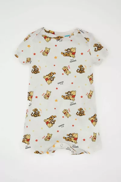 Jongen Baby Pasgeboren Disney Winnie The Pooh Katoenen Korte Mouwen Romper SM