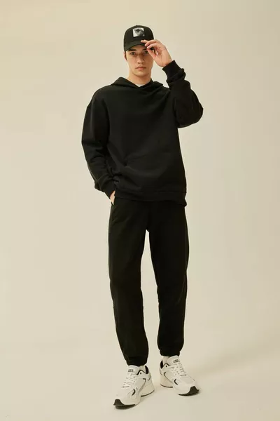 سروال رياضي بجيب بقصة عادية، حزام خصر قابل للتعديل بكبسة مطاطية، رقم الموديل AU