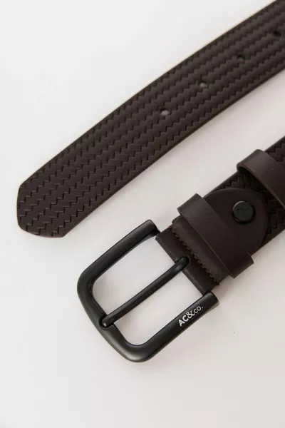 Men's Brown Casual Synthetic Leather Jean Belt