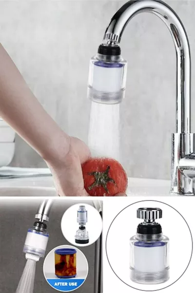 Embout de Robinet Anti-Calcaire avec Filtre et Rotation à  Degrés, Économiseur d'Eau