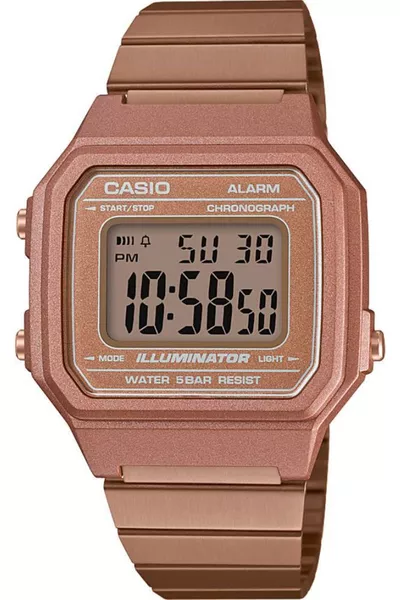wc-5adf Retro Roségold Digital Armbanduhr