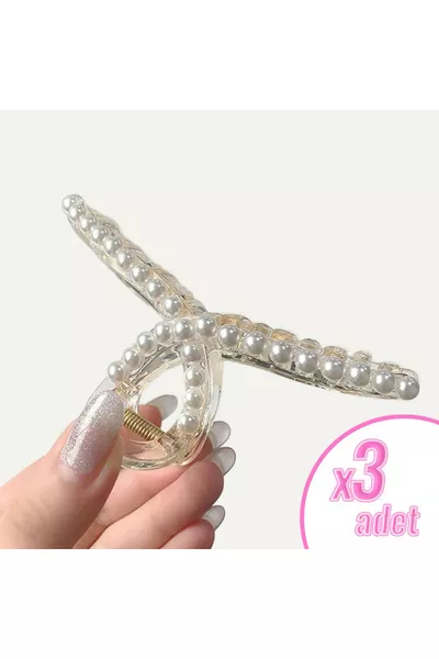 Épingle à cheveux perle grande taille, lot de 3