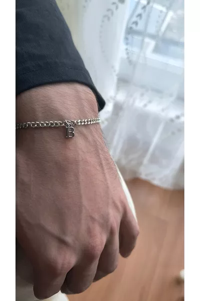 سوار سلسلة حرفي قابل للعب 3.6 ملم - موديل إيطالي - سوار فضة عيار 