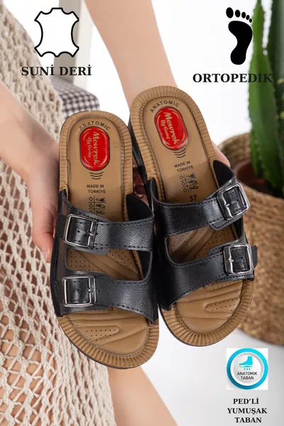 شبشب نسائي بطبقة ناعمة للغاية وكعب مبطن أرثوبيدي مع وسادة داخلية للاستخدام اليومي للنساء