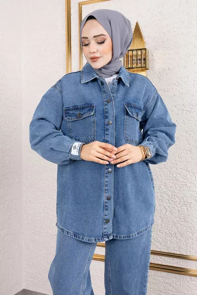 More Denim Takım  Açık Mavi
