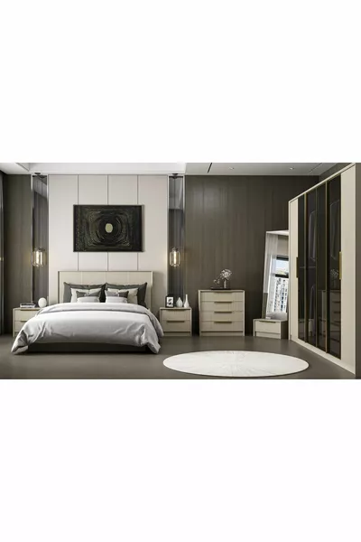 Kale Luxe Bedroom Set - Sandstone - Set 1