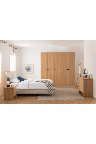 LUNA NOX, ERIS BOHEM BEDROOM SET, OAK, 5-DOOR