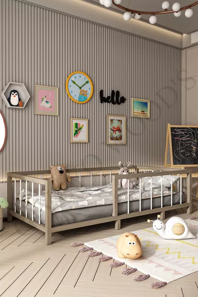 Thorin Baby- und Kinderbett Montessori aus MDF mit Holzoptik
