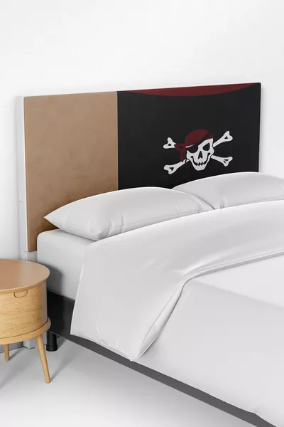Housse de tête de lit avec motif de crâne