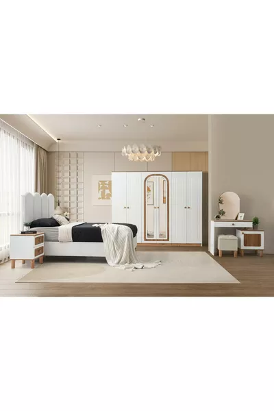 غرفة نوم ألتاي من خشب MDF 100% | توصيل وتركيب مجاني