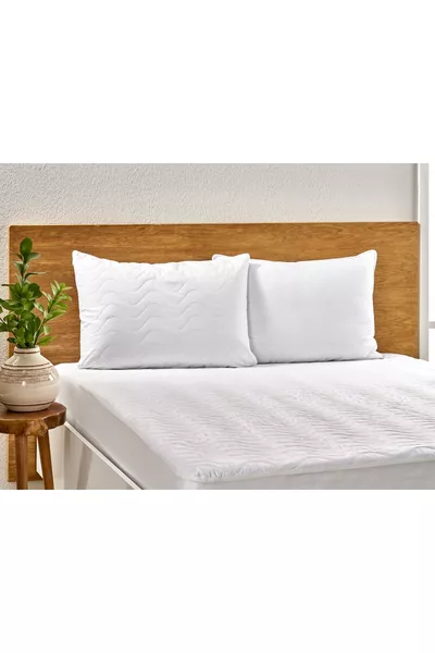 غطاء وسادة فردي ناعم أبيض