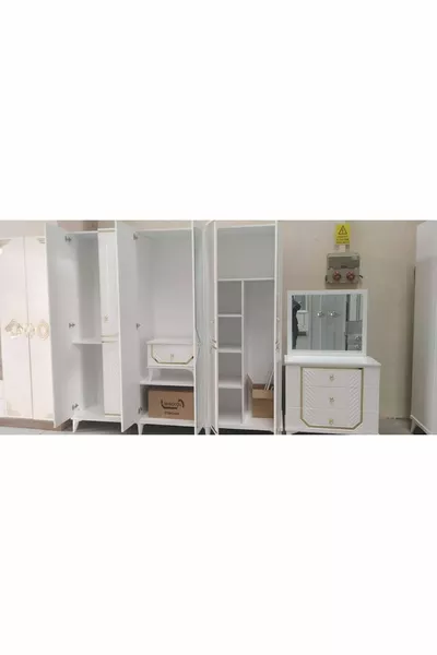 MDF GOLD DETAYLI YATAK ODASI TAKIMI