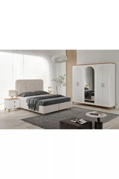 تركيب مجاني - مجموعة غرفة نوم كاملة من MDF مع 6 أبواب في نيفادا