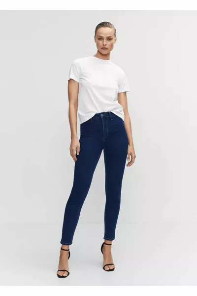 Jegging taille haute en coton