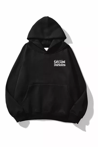 Unisex Get Lost Sweatshirt Siyah