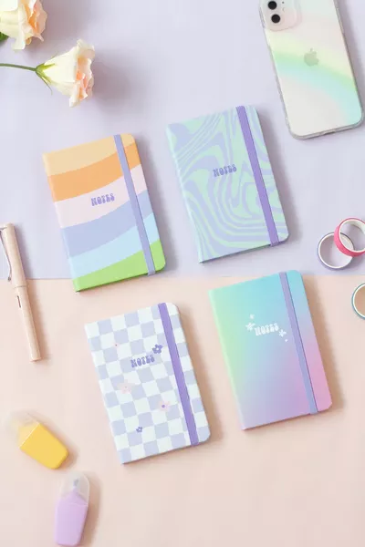 Set of 4 Pocket Notebooks, Lined Rainbow